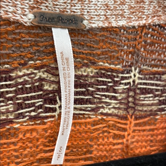 Free People Landmark Oversized Boho Cardigan Duster in Brown and Orange Size S - Picture 4 of 10